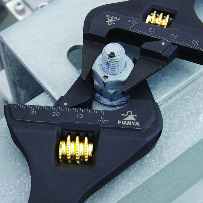 Fujiya Flt-34-Bg Thin Tip Monkey Wrench w/Black Gold Grip-Kiichin - The #1 Place for Japanese Goods in Your Hand!