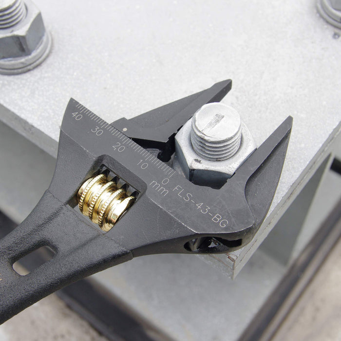 Fujiya FLS-43-BG Light Short Monkey Wrench 43mm Black Gold Grip-Kiichin - The #1 Place for Japanese Goods in Your Hand!