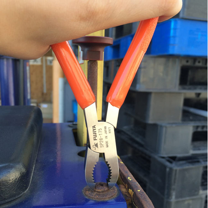 Fujiya SP26-175 Screw Pliers 175mm Removing Crushed Screws-Kiichin - The #1 Place for Japanese Goods in Your Hand!