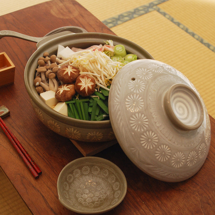 Ginpo Mishima 25Cm Non-Induction Donabe Casserole - Made in Japan-Kiichin - The #1 Place for Japanese Goods in Your Hand!