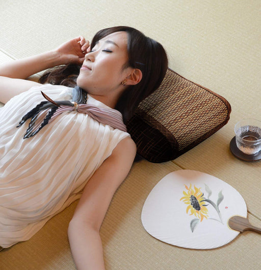 Hagihara Igusa Wave Pillow - South Wind Brown 35X20X10 Memory Foam-Kiichin - The #1 Place for Japanese Goods in Your Hand!