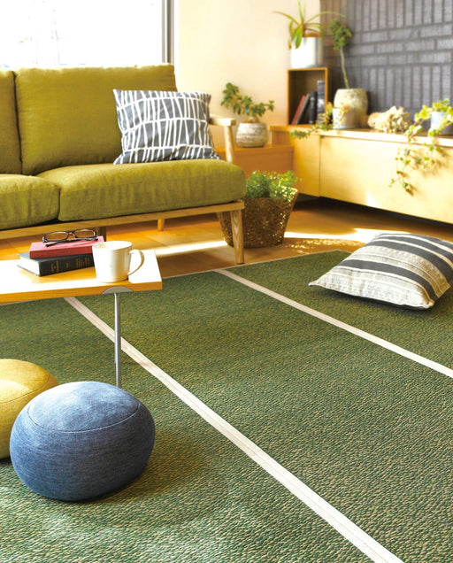 Hagihara Rush Green 180x240cm Center Rug - Japan Shine Collection-Kiichin - The #1 Place for Japanese Goods in Your Hand!