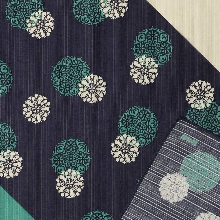 Hama Pattern Furoshiki 50Cm Yumehana Komon Navy Blue Cloth-Kiichin - The #1 Place for Japanese Goods in Your Hand!