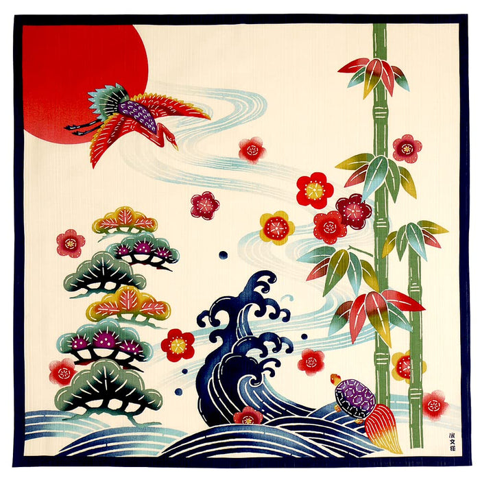 Hama Pattern Japanese Wrapping Cloth - 50cm, Sunny Day Design-Kiichin - The #1 Place for Japanese Goods in Your Hand!