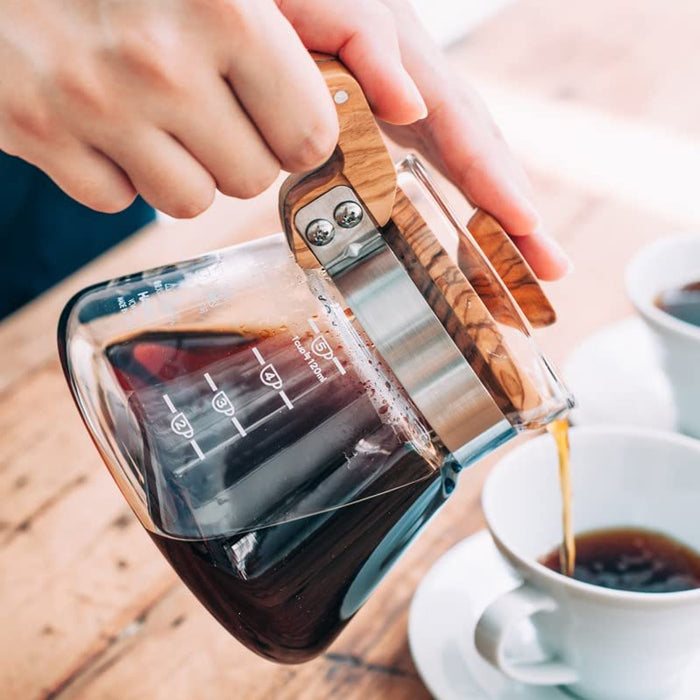 Hario Vcwn-60-Ov 600Ml Coffee Server Olive Wood-Kiichin - The #1 Place for Japanese Goods in Your Hand!