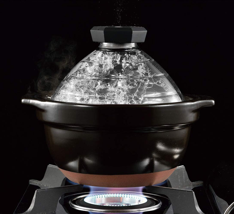 Hario Rice Pot 2-3 Cup GNR-200-B Glass Lid-Kiichin - The #1 Place for Japanese Goods in Your Hand!