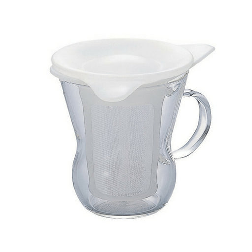 Hario Glass Mug with Infuser 200ml - White-Kiichin - The #1 Place for Japanese Goods in Your Hand!