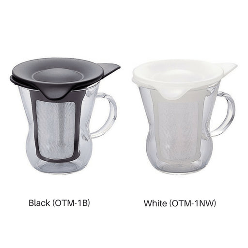 Hario Glass Mug with Infuser 200ml - White-Kiichin - The #1 Place for Japanese Goods in Your Hand!