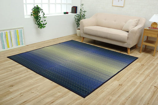 Ikehiko Japan Igusa Rug Carpet - Sea Blue Edoma 174X261Cm #4141303 - Antibacterial & Odor Resistant-Kiichin - The #1 Place for Japanese Goods in Your Hand!