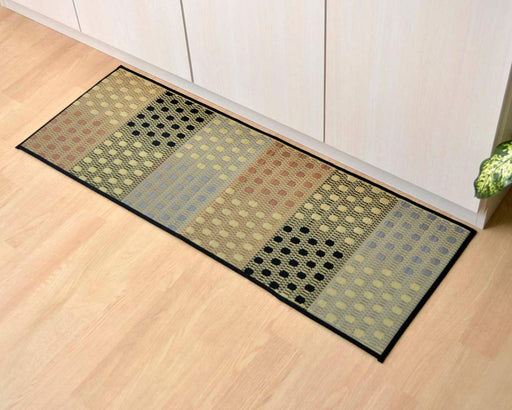Ikehiko Corporation Igusa Kitchen Mat Japan Petite Block Gray 43X180Cm - Premium Quality-Kiichin - The #1 Place for Japanese Goods in Your Hand!