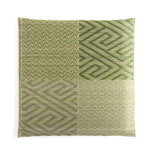 Ikehiko Corp Rush Zabuton 2-Piece Set, Made in Japan, Chidori Woven, 5 Styles, Green, 55x55cm-Kiichin - The #1 Place for Japanese Goods in Your Hand!