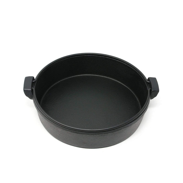 Ikenaga 24cm Induction Cast-Iron Sukiyaki Pan with Dual Handles-Kiichin - The #1 Place for Japanese Goods in Your Hand!