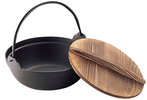 Ikenaga Iron Works Japan Tekko Iron Pot 18Cm 1 Person with Wooden Lid-Kiichin - The #1 Place for Japanese Goods in Your Hand!