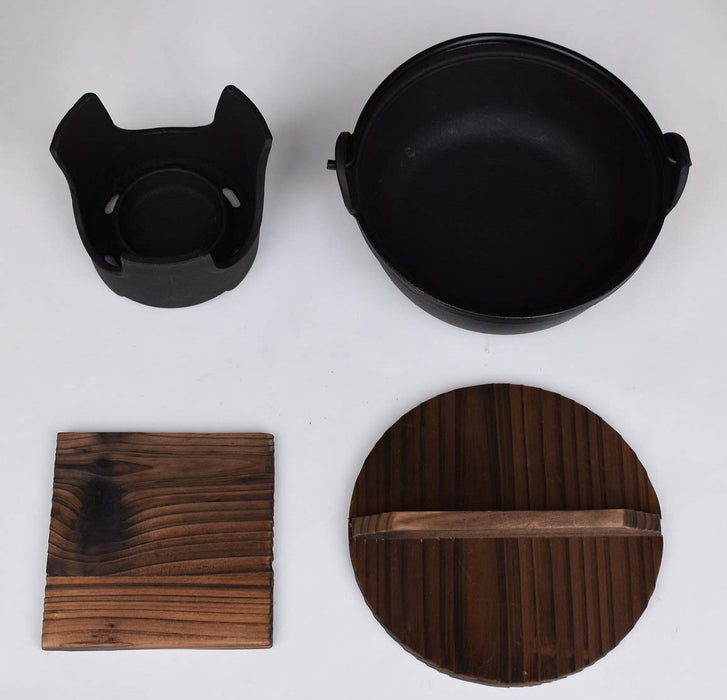 Ishigaki Industry 16Cm Black Iron Casting Gas Fire Ih Compatible Pot Set-Kiichin - The #1 Place for Japanese Goods in Your Hand!