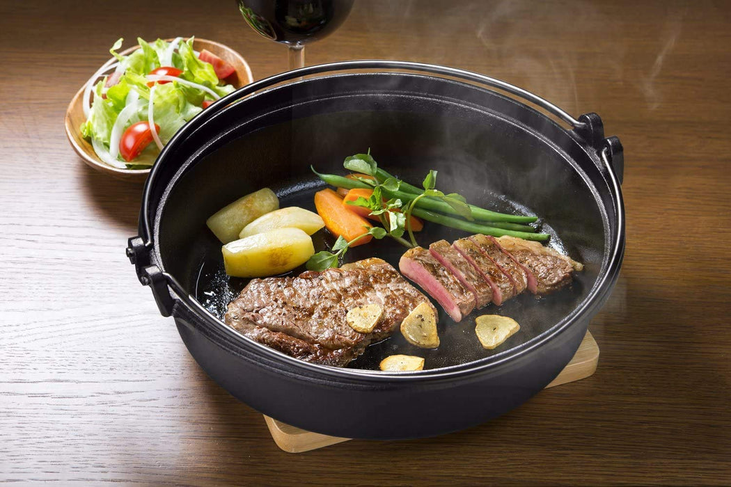 Ishigaki Industry Sukiyaki Pot - Gas Fire IH Iron Casting Japan 29x27.5x8.5cm-Kiichin - The #1 Place for Japanese Goods in Your Hand!