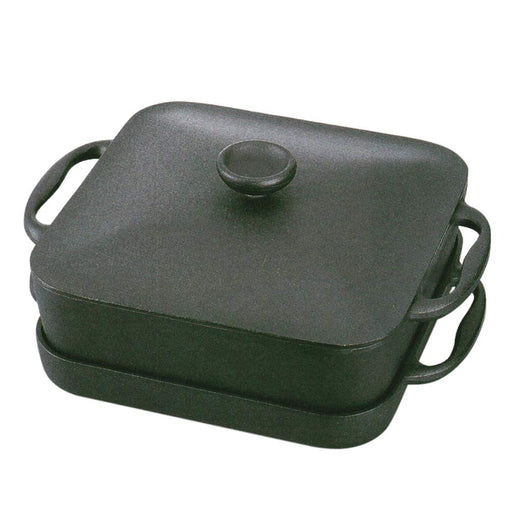 Iwachu Japan Square Pan Shallow & Deep Pot Set - Black Nambu Tekki 21700-Kiichin - The #1 Place for Japanese Goods in Your Hand!