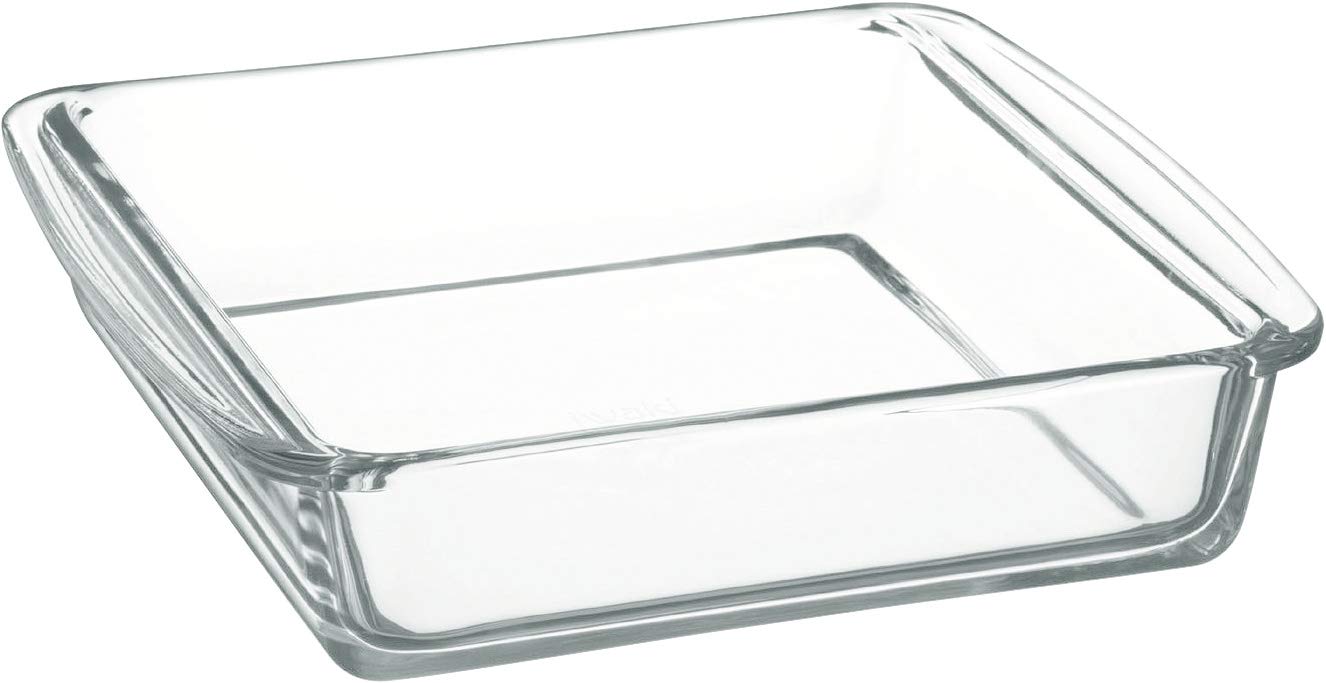 Iwaki 2L Square Gratin Dish - Heat Resistant Glass Baking Plate - Ovenware Microwave Oven Safe - Japan-Kiichin - The #1 Place for Japanese Goods in Your Hand!