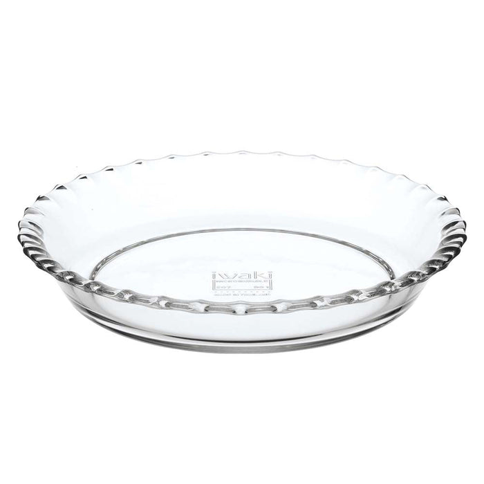 Iwaki Heat Resistant Glass Frilled Plate - Durable and Stylish Serving Dish-Kiichin - The #1 Place for Japanese Goods in Your Hand!