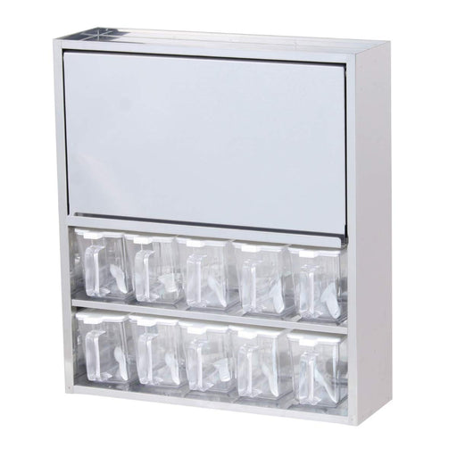 Kawaguchi Koki 10 Cup Stainless Steel Spice Rack - Tsubamesanjo Japan-Kiichin - The #1 Place for Japanese Goods in Your Hand!