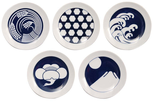 Kihara Komon Mamezara 5Pc - Japan Seasonal Pattern Mame9766-70-Kiichin - The #1 Place for Japanese Goods in Your Hand!