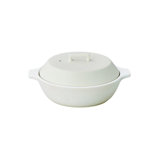 Kinto Kakomi Ih Clay Pot 1.2L White - Japanese Made 25190-Kiichin - The #1 Place for Japanese Goods in Your Hand!