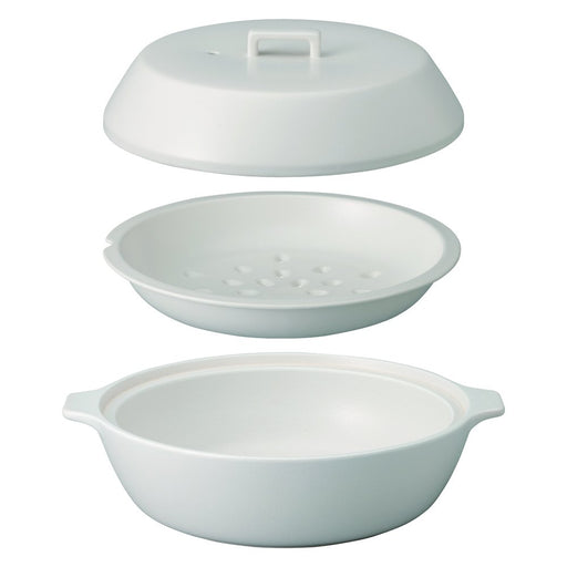 Kinto Kakomi Ih Clay Pot 1.2L White - Japanese Made 25190-Kiichin - The #1 Place for Japanese Goods in Your Hand!