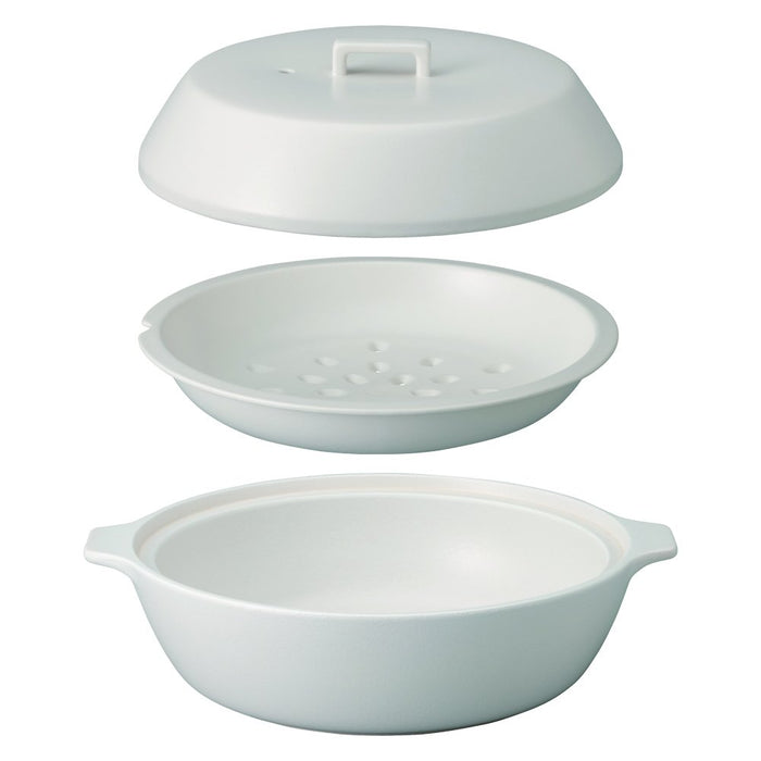 Kinto Kakomi Ih Clay Pot 1.2L White - Japanese Made 25190-Kiichin - The #1 Place for Japanese Goods in Your Hand!