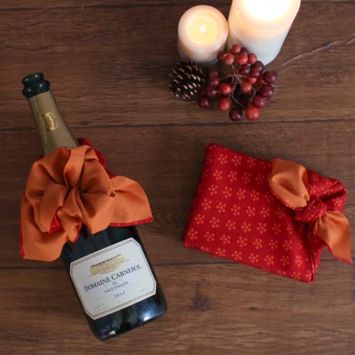 Musubi Furoshiki 45Cm Rikyu Plum Red Orange Japan 10215-103-Kiichin - The #1 Place for Japanese Goods in Your Hand!