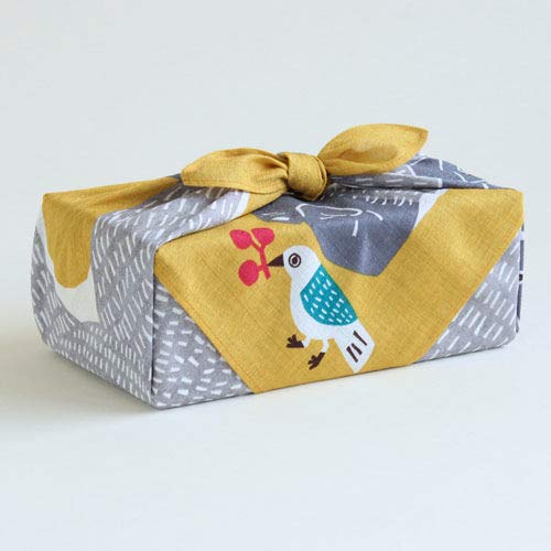 Musubi Furoshiki 50Cm Kata Kata Gorilla Yellow - Made In Japan-Kiichin - The #1 Place for Japanese Goods in Your Hand!
