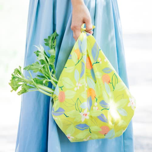 Musubi Furoshiki 70Cm Himemusubi Adeline Klam Citrus Yellow Cotton-Kiichin - The #1 Place for Japanese Goods in Your Hand!
