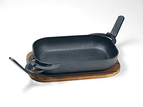 Asahi Nambu Ironware Oven Grill Pan H-400 - Japan IH & Gas Compatible-Kiichin - The #1 Place for Japanese Goods in Your Hand!