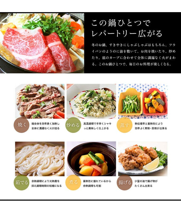 Ask Trading Nambu Tekki Irori Nabe 9 Sun Hearth Pot 270Mm Japan IH Compatible-Kiichin - The #1 Place for Japanese Goods in Your Hand!