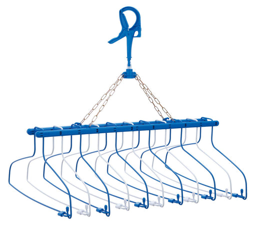 Nishida Japan Laundry Drying Skip Hanger - Dark Blue, 11-Strand, 54X49X40Cm-Kiichin - The #1 Place for Japanese Goods in Your Hand!