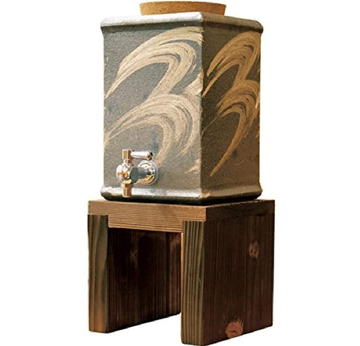Nishiyama Shigaraki Ware Corner Shochu Server - Modern Design-Kiichin - The #1 Place for Japanese Goods in Your Hand!