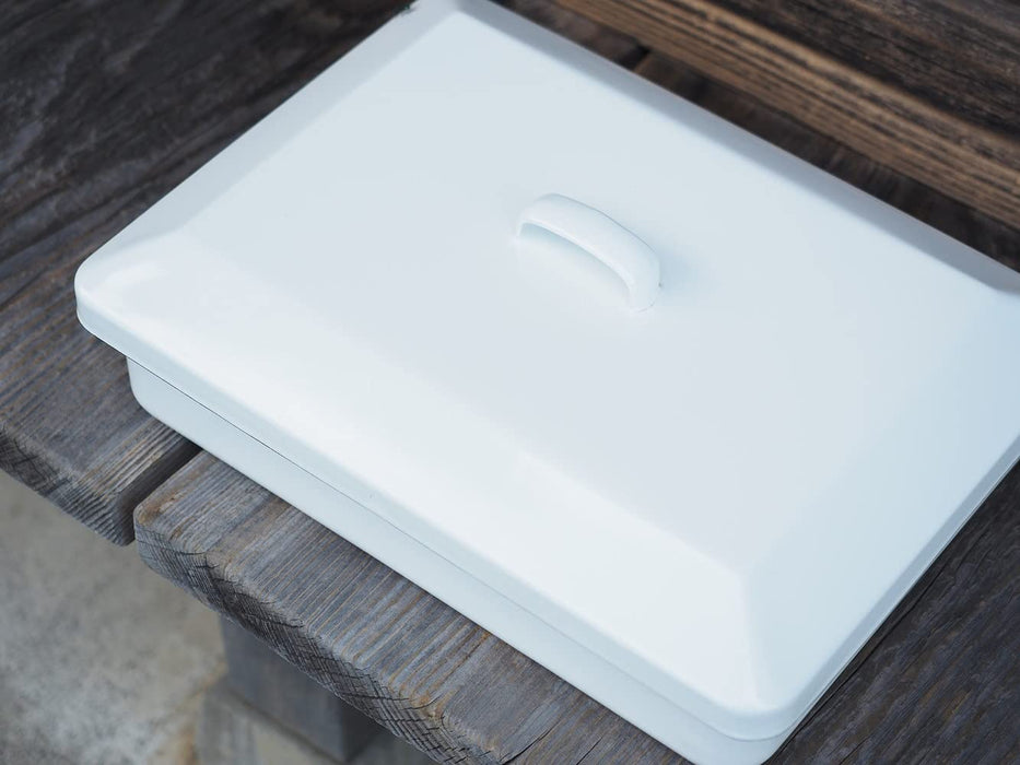 Noda Horo Japan Dg-35W Enamel Tool Box - All White - 475274-Kiichin - The #1 Place for Japanese Goods in Your Hand!