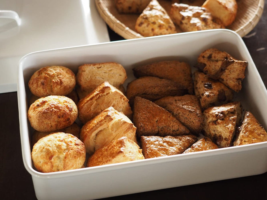 Noda Horo Japan Dg-35W Enamel Tool Box - All White - 475274-Kiichin - The #1 Place for Japanese Goods in Your Hand!