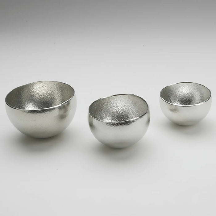 Handcrafted Swing Cold Sake Cup 40ml - Silver by Nousaku-Kiichin - The #1 Place for Japanese Goods in Your Hand!