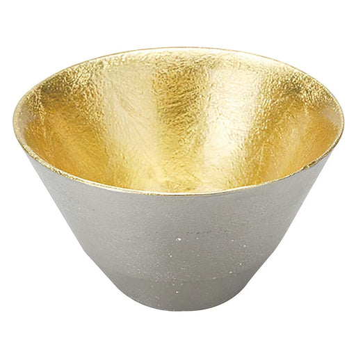 Handmade Tin Sakazuki Cold Sake Cup - 40ml Gold-Kiichin - The #1 Place for Japanese Goods in Your Hand!