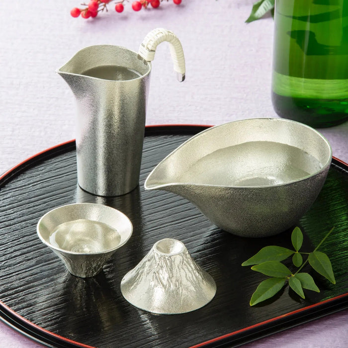 Nousaku Tinware Chirori Sake Warmer - Exquisite 200ml Sake Heating Solution-Kiichin - The #1 Place for Japanese Goods in Your Hand!