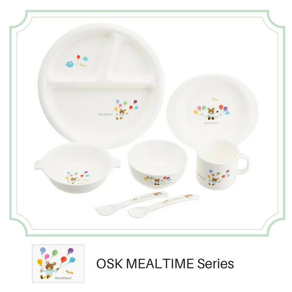 Osk Mealtime Baby Toddler Plastic Unbreakable Dinnerware Set - Durable and Safe for Little Ones-Kiichin - The #1 Place for Japanese Goods in Your Hand!