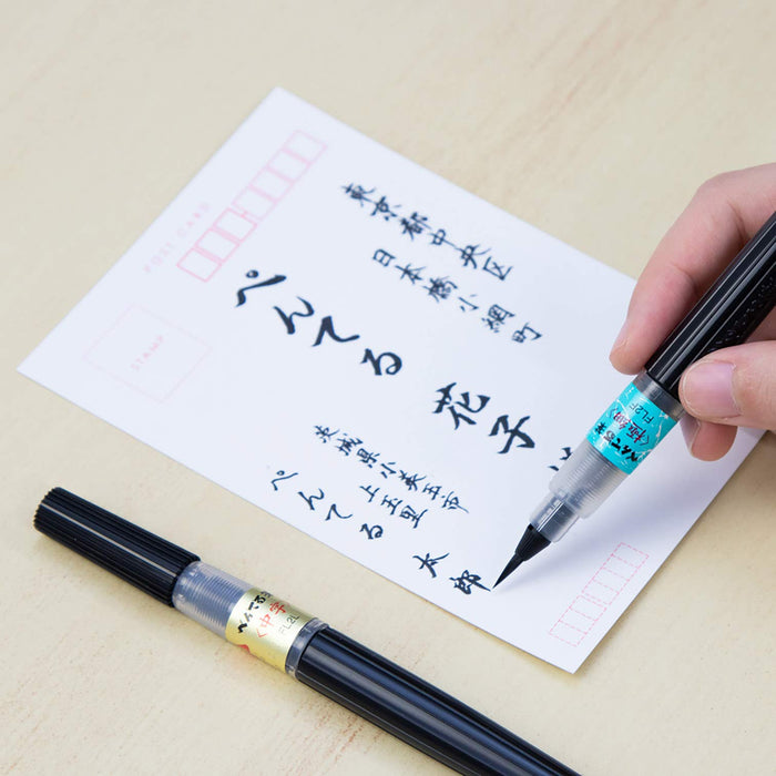 Pentel Xfl2L Black Brush Pen - Medium Point, Made In Japan-Kiichin - The #1 Place for Japanese Goods in Your Hand!