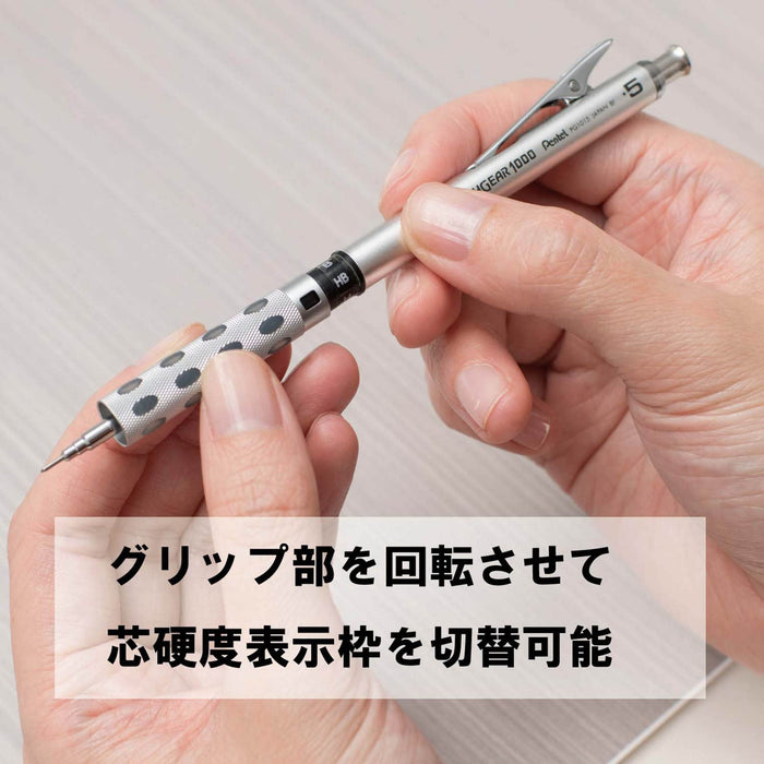 Pentel Graph Gear 1000 0.5mm Mechanical Pencil - Silver, Made in Japan-Kiichin - The #1 Place for Japanese Goods in Your Hand!