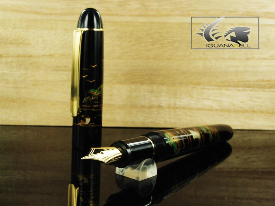 Platinum Kagadaira Makie Sansui 14K Fountain Pen - Pnb-30000B-84-M-Kiichin - The #1 Place for Japanese Goods in Your Hand!
