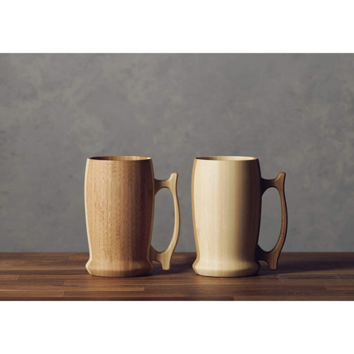 Riveret 500ml Beer Mug Set - White/Brown - Dishwasher Safe - Made In Japan (Rv-204Wb)-Kiichin - The #1 Place for Japanese Goods in Your Hand!