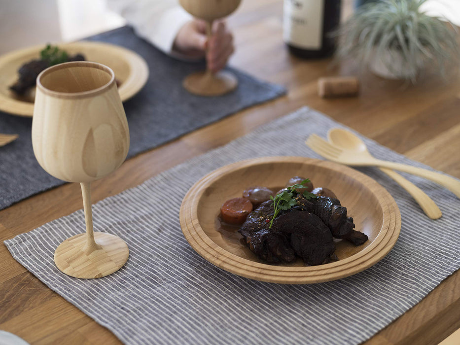 Riveret Japan Wine Glass Burgundy 380Ml Bamboo Dishwasher Safe White Rv-118W-Kiichin - The #1 Place for Japanese Goods in Your Hand!