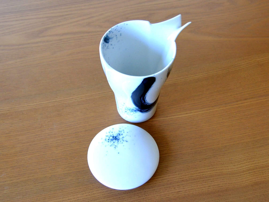 Arita Ware Pottery Market Sake Set - 1 Bottle & 2 Cups, Ryumon Ceramic, Made In Japan-Kiichin - The #1 Place for Japanese Goods in Your Hand!