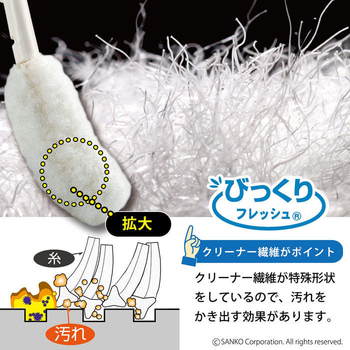 Sanko Mitsuba Dirt Remover Brush - Japan's Cleaning Machine - 30.5X7X6Cm - BA-85 White-Kiichin - The #1 Place for Japanese Goods in Your Hand!