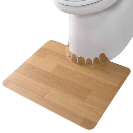 Sanko Mitsuba Kv-15 Non-Slip Toilet Mat - Wood Beige, 55X43Cm - Stain Prevention, Easy to Clean-Kiichin - The #1 Place for Japanese Goods in Your Hand!