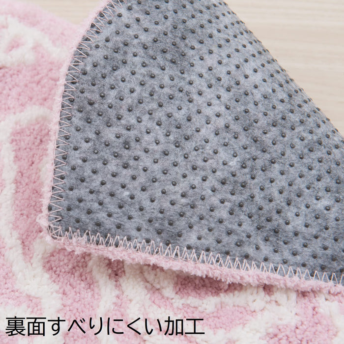 Senko Japan Clear Rose Toilet Mat - 60X60Cm - Light Pink - 87838-Kiichin - The #1 Place for Japanese Goods in Your Hand!