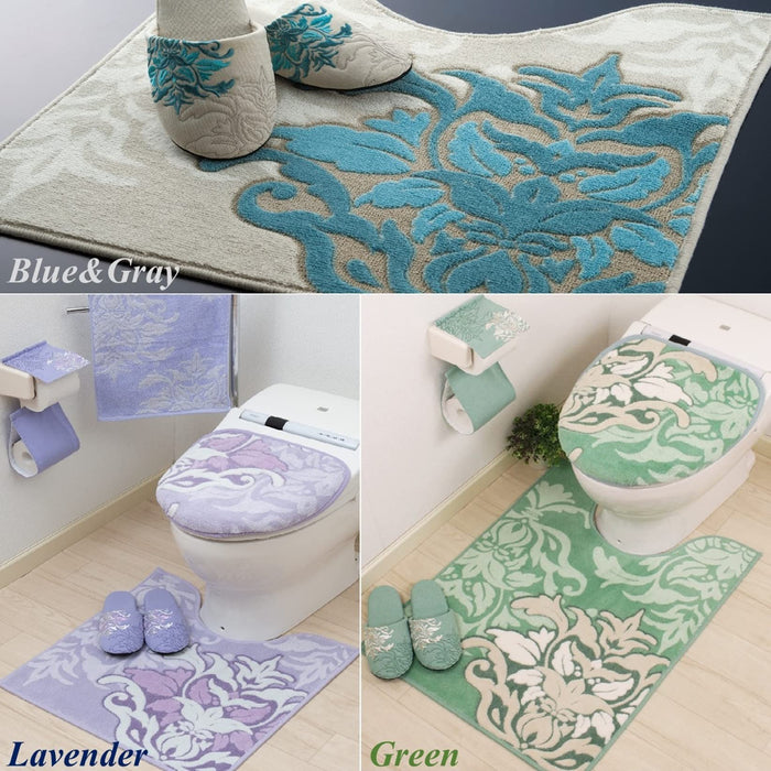 Senko Japan Lavender Damask Antibacterial Deodorant Toilet Lid Cover-Kiichin - The #1 Place for Japanese Goods in Your Hand!